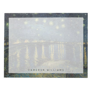 Vincent van Gogh Starry Night Over the Rhone Notepad