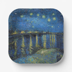 Vincent van Gogh - Starry Night Over the Rhone Paper Plate