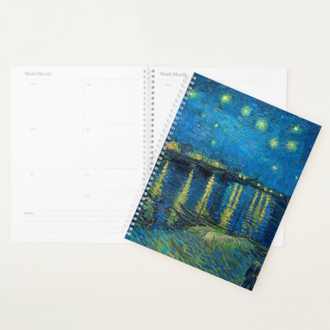 Vincent Van Gogh Starry Night Over the Rhone Planner (Display)