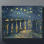 Vincent van Gogh | Starry Night Over the Rhone Plaque<br><div class="desc">Image Collection Number:  XIR60960  The Starry Night,  1888 (oil on canvas). Gogh,  Vincent van (1853-90) oil on canvas. Musee d'Orsay,  Paris,  France Giraudon.  1888</div>