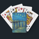 Vincent Van Gogh Starry Night Over the Rhone Playing Cards<br><div class="desc">Van Gogh Masterpiece Starry Night - A painting by Vincent Van Gogh,  Starry Night Over the Rhone,  shows a night filled with stars,  and a bridge. Painted in Arles France at night time,  painted in 1888.</div>