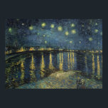 Vincent van Gogh | Starry Night Over the Rhone Poster<br><div class="desc">The Starry Night,  1888 | by Vincent van Gogh | Art Location: Musee d'Orsay,  Paris,  France | Dutch Artist | Image Collection Number: XIR60960</div>