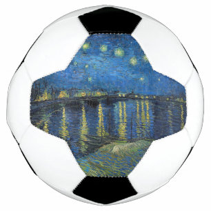 Vincent van Gogh - Starry Night Over the Rhone Soccer Ball