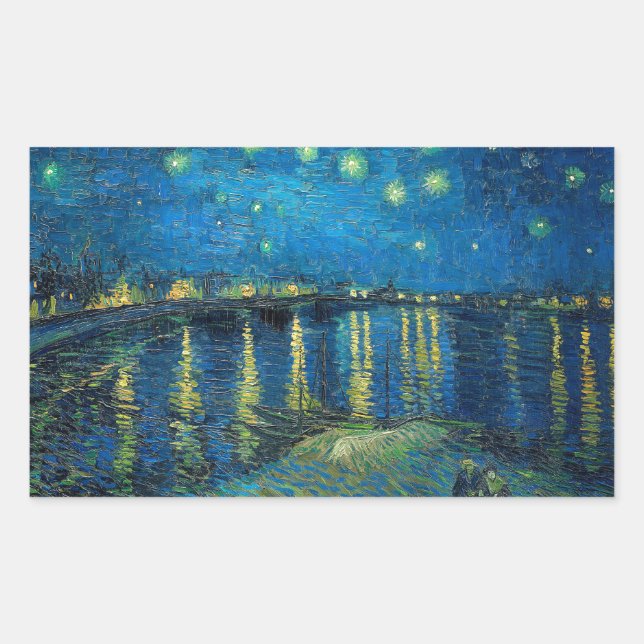 Vincent Van Gogh Starry Night Over the Rhone Sticker (Front)