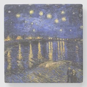 Vincent Van Gogh Starry Night Over The Rhone Stone Coaster
