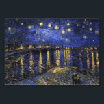Vincent Van Gogh Starry Night Over The Rhone Table Number<br><div class="desc">Vincent Van Gogh Starry Night Over the Rhone Starry Night Over the Rhone (September 1888) is one of Vincent van Gogh's paintings of Arles at night time in Arles. It was painted at a spot on the bank of the Rhone River that was only a one or two-minute walk from...</div>