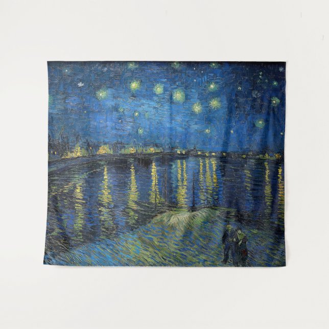 Vincent van Gogh - Starry Night Over the Rhone Tapestry (Front (Horizontal))