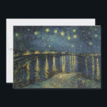 Vincent van Gogh | Starry Night Over the Rhone Thank You Card<br><div class="desc">The Starry Night,  1888 | by Vincent van Gogh | Art Location: Musee d'Orsay,  Paris,  France | Dutch Artist | Image Collection Number: XIR60960</div>