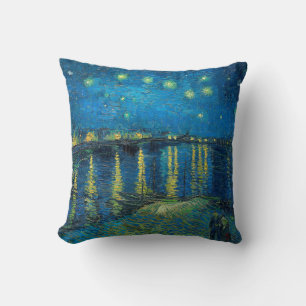 Vincent Van Gogh Starry Night Over the Rhone Throw Pillow