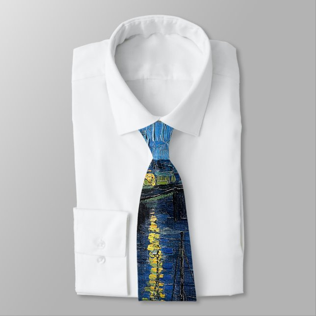 Vincent van Gogh - Starry Night Over the Rhone Tie (Tied)