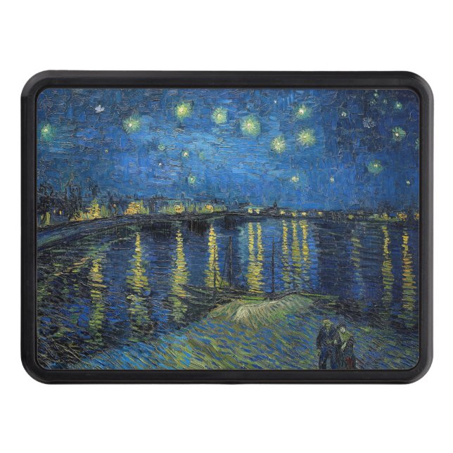 Vincent van Gogh - Starry Night Over the Rhone Trailer Hitch Cover (Front)