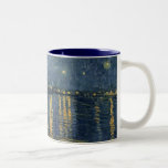 Vincent van Gogh | Starry Night Over the Rhone Two-Tone Coffee Mug<br><div class="desc">Image Collection Number:  XIR60960  The Starry Night,  1888 (oil on canvas). Gogh,  Vincent van (1853-90) oil on canvas. Musee d'Orsay,  Paris,  France Giraudon.  1888</div>