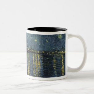 Vincent van Gogh   Starry Night Over the Rhone Two-Tone Coffee Mug
