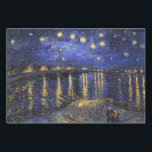 Vincent Van Gogh Starry Night Over The Rhone Wrapping Paper Sheet<br><div class="desc">Vincent Van Gogh Starry Night Over the Rhone Starry Night Over the Rhone (September 1888) is one of Vincent van Gogh's paintings of Arles at night time in Arles. It was painted at a spot on the bank of the Rhone River that was only a one or two-minute walk from...</div>