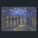 Vincent Van Gogh Starry Night Over The Rhone Wrapping Paper Sheet<br><div class="desc">Vincent Van Gogh Starry Night Over the Rhone Starry Night Over the Rhone (September 1888) is one of Vincent van Gogh's paintings of Arles at night time in Arles. It was painted at a spot on the bank of the Rhone River that was only a one or two-minute walk from...</div>