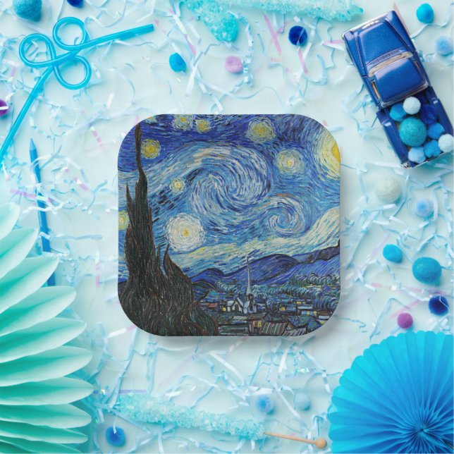 Vincent van Gogh, Starry Night Paper Plate (Party)