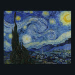 Vincent van Gogh - Starry Night Poster<br><div class="desc">Vincent van Gogh - Starry Night - 1889 - oil painting</div>