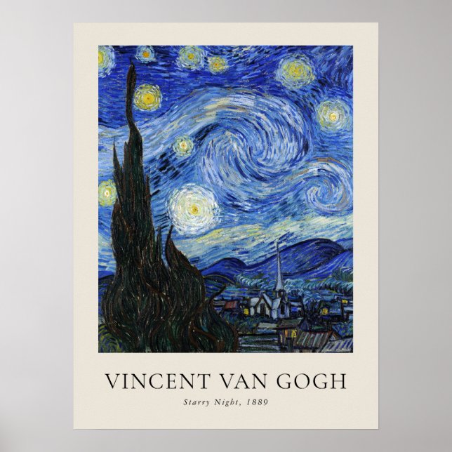 Vincent Van Gogh Starry Night Poster (Front)