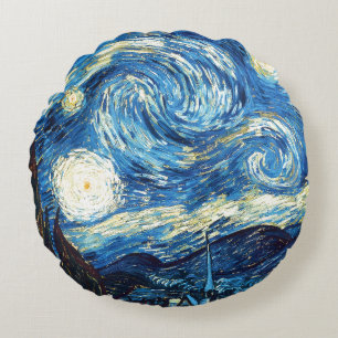 Vincent van Gogh, Starry Night Round Pillow