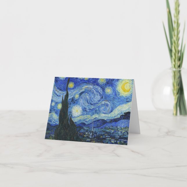 Vincent Van Gogh - Starry Night Thank You Card (Front)