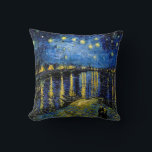 Vincent Van Gogh Starry Night Throw Pillow<br><div class="desc">Artist: Vincent Van Gogh
Title: Starry Night
Date: September 1888
Medium: oil on canvas
Style: Post-Impressionism
Genre: landscape / seascape / cityscape / skyline</div>