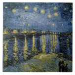 Vincent van Gogh - Starry Night Tile<br><div class="desc">Starry Night by Vincent van Gogh, 1888. Vincent van Gogh was a Dutch Post-Impressionist painter who is among the most famous and influential figures in the history of Western art. In just over a decade he created approximately 2100 artworks, including around 860 oil paintings, most of them in the last...</div>
