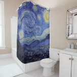 Vincent Van Gogh Starry Night Vintage Fine Art<br><div class="desc">Vincent van Gogh Starry Night Fine Art Painting Starry Night is a painting by Dutch post-impressionist artist Vincent van Gogh. The blue night sky is filled with swirling clouds, stars, and a bright crescent moon. The Starry Night is the only nocturne in the series of views from his bedroom window....</div>