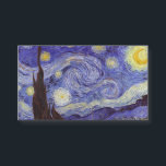 Vincent Van Gogh Starry Night Vintage Fine Art<br><div class="desc">Vincent van Gogh Starry Night Fine Art Painting Starry Night is a painting by Dutch post-impressionist artist Vincent van Gogh. The blue night sky is filled with swirling clouds, stars, and a bright crescent moon. The Starry Night is the only nocturne in the series of views from his bedroom window....</div>