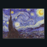 Vincent Van Gogh Starry Night Vintage Fine Art<br><div class="desc">Vincent van Gogh Starry Night Fine Art Painting Starry Night is a painting by Dutch post-impressionist artist Vincent van Gogh. The blue night sky is filled with swirling clouds, stars, and a bright crescent moon. The Starry Night is the only nocturne in the series of views from his bedroom window....</div>