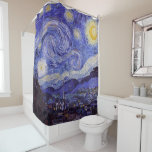 Vincent Van Gogh Starry Night Vintage Fine Art<br><div class="desc">Vincent van Gogh Starry Night Fine Art Painting Starry Night is a painting by Dutch post-impressionist artist Vincent van Gogh. The blue night sky is filled with swirling clouds, stars, and a bright crescent moon. The Starry Night is the only nocturne in the series of views from his bedroom window....</div>