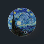 Vincent Van Gogh Starry Night Vintage Fine Art 1 Inch Round Button<br><div class="desc">Vincent Van Gogh Starry Night Vintage Fine Art Button</div>