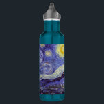 Vincent Van Gogh Starry Night Vintage Fine Art 710 Ml Water Bottle<br><div class="desc">Vincent van Gogh Starry Night Fine Art Painting Starry Night is a painting by Dutch post-impressionist artist Vincent van Gogh. The blue night sky is filled with swirling clouds, stars, and a bright crescent moon. The Starry Night is the only nocturne in the series of views from his bedroom window....</div>
