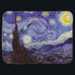 Vincent Van Gogh Starry Night Vintage Fine Art Baby Blanket<br><div class="desc">Vincent van Gogh Starry Night Fine Art Painting Starry Night is a painting by Dutch post-impressionist artist Vincent van Gogh. The blue night sky is filled with swirling clouds, stars, and a bright crescent moon. The Starry Night is the only nocturne in the series of views from his bedroom window....</div>