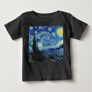 Vincent Van Gogh Starry Night Vintage Fine Art Baby T-Shirt