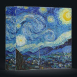 Vincent Van Gogh Starry Night Vintage Fine Art Binder<br><div class="desc">Vincent Van Gogh Starry Night Vintage Fine Art Ring Binder</div>