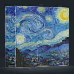 Vincent Van Gogh Starry Night Vintage Fine Art Binder<br><div class="desc">Vincent Van Gogh Starry Night Vintage Fine Art Ring Binder</div>