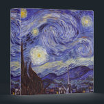 Vincent Van Gogh Starry Night Vintage Fine Art Binder<br><div class="desc">Vincent van Gogh Starry Night Fine Art Painting Starry Night is a painting by Dutch post-impressionist artist Vincent van Gogh. The blue night sky is filled with swirling clouds, stars, and a bright crescent moon. The Starry Night is the only nocturne in the series of views from his bedroom window....</div>