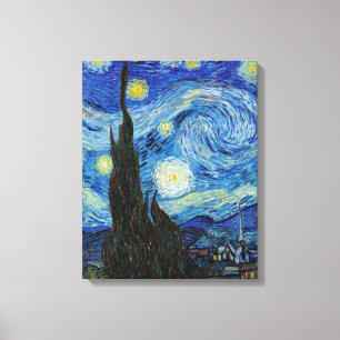 Vincent Van Gogh Starry Night Vintage Fine Art Canvas Print