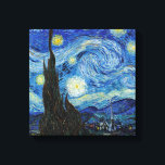 Vincent Van Gogh Starry Night Vintage Fine Art Canvas Print<br><div class="desc">Vincent Van Gogh Starry Night Vintage Fine Art Canvas Print</div>