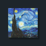 Vincent Van Gogh Starry Night Vintage Fine Art Canvas Print<br><div class="desc">Vincent Van Gogh Starry Night Vintage Fine Art Canvas Print</div>