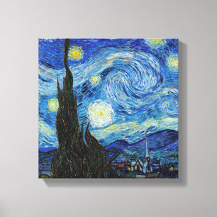 Vincent Van Gogh Starry Night Vintage Fine Art Canvas Print