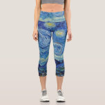Vincent Van Gogh Starry Night Vintage Fine Art Capri Leggings<br><div class="desc">Vincent Van Gogh Starry Night Vintage Fine Art Legging</div>