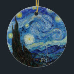 Vincent Van Gogh Starry Night Vintage Fine Art Ceramic Ornament<br><div class="desc">Vincent Van Gogh Starry Night Vintage Fine Art Ornament</div>