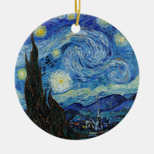 Vincent Van Gogh Starry Night Vintage Fine Art Ceramic Ornament