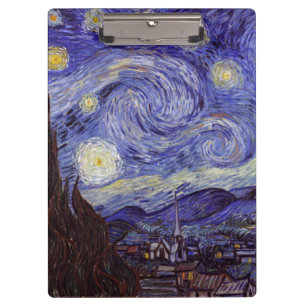 Vincent Van Gogh Starry Night Vintage Fine Art Clipboard