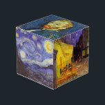 Vincent Van Gogh Starry Night Vintage Fine Art Cube<br><div class="desc">Vincent van Gogh Starry Night Fine Art Painting Starry Night is a painting by Dutch post-impressionist artist Vincent van Gogh. The blue night sky is filled with swirling clouds, stars, and a bright crescent moon. It has been in the permanent collection of the Museum of Modern Art in New York...</div>