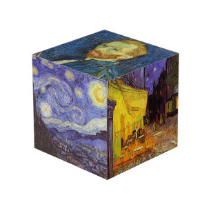 Vincent Van Gogh Starry Night Vintage Fine Art Cube