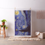Vincent Van Gogh Starry Night Vintage Fine Art Fabric<br><div class="desc">Vincent van Gogh Starry Night Fine Art Painting Starry Night is a painting by Dutch post-impressionist artist Vincent van Gogh. The blue night sky is filled with swirling clouds, stars, and a bright crescent moon. The Starry Night is the only nocturne in the series of views from his bedroom window....</div>