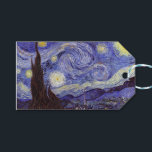 Vincent Van Gogh Starry Night Vintage Fine Art Gift Tags<br><div class="desc">Vincent van Gogh Starry Night Fine Art Painting Starry Night is a painting by Dutch post-impressionist artist Vincent van Gogh. The blue night sky is filled with swirling clouds, stars, and a bright crescent moon. The Starry Night is the only nocturne in the series of views from his bedroom window....</div>