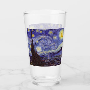 Vincent Van Gogh Starry Night Vintage Fine Art Glass